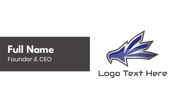 Metallic Eagle Mascot Business Card Design Image Preview