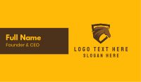 Brown Horse Shield Mascot Business Card Image Preview
