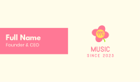 Pink Cute Flower Daycare Lettermark Business Card Image Preview