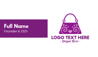 Fancy Purple Bag Business Card Image Preview