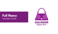 Fancy Purple Bag Business Card Image Preview
