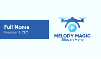 Blue Drone Video Business Card Image Preview