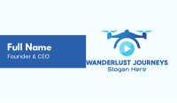 Blue Drone Video Business Card Image Preview