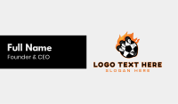 Fire Soccer Football Business Card Image Preview