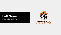 Fire Soccer Football Business Card Image Preview