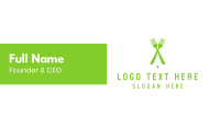 Green Pine Tree Fork Business Card Preview