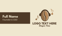 Coffee Bean Cafe Music Business Card Image Preview