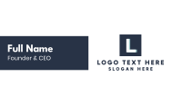 Contemporary Lettermark Brand Business Card Design