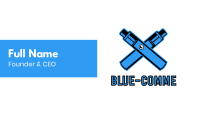 Blue Mechanical Vape Business Card Image Preview