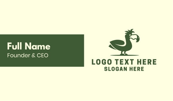 Green Dodo Bird Business Card Design Image Preview
