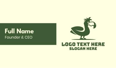 Green Dodo Bird Business Card