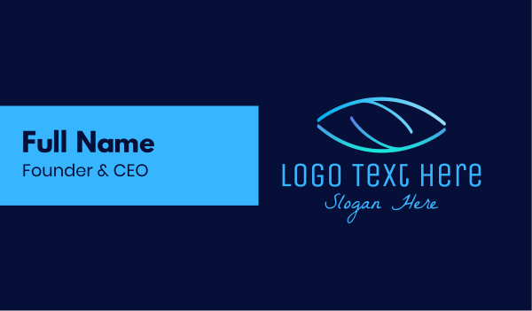 Blue Visual Eye Business Card Design Image Preview