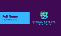 Neon Graffiti Art Number 5 Business Card Image Preview
