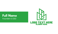 Green Sharp Geomtry Business Card Image Preview