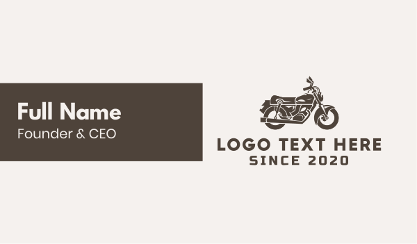 Brown Motorbike Business Card Design Image Preview