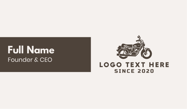 Brown Motorbike Business Card Design Image Preview