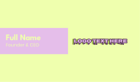 Purple Slime Text Business Card Design