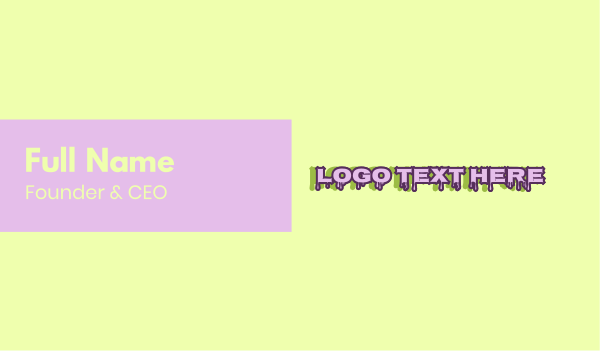 Purple Slime Text Business Card Design Image Preview