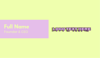 Purple Slime Text Business Card