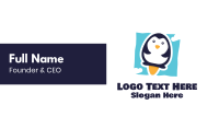 Popsicle Penguin Launch Business Card Design Image Preview