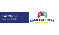 Colorful Mosaic Gaming Business Card Image Preview