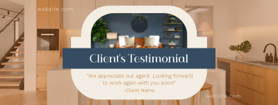 Clean Real Estate Testimonial Facebook cover Image Preview