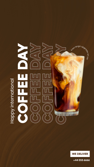 Ice Coffee Day Facebook story Image Preview