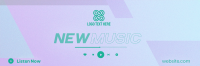 Bright New Music Announcement Twitter Header Design