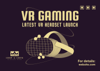 VR Gaming Headset Postcard Design
