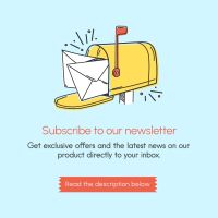Subscribe To Newsletter Instagram Post Design