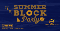 Floating Summer Party Facebook Ad Design