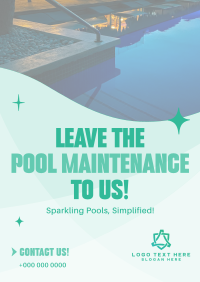 Pool Maintenance Service Poster Design