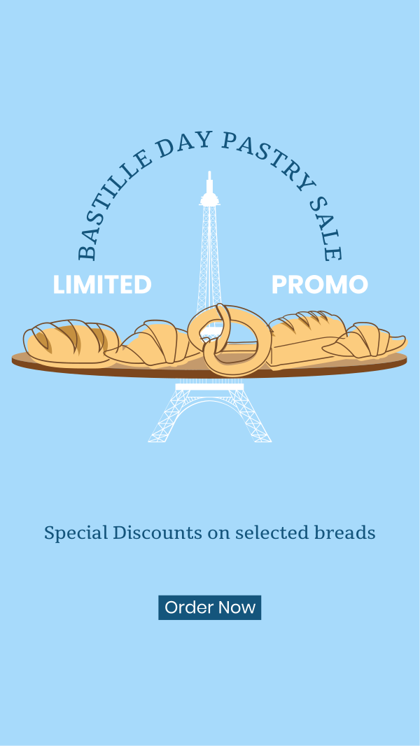 Bastille Day Breads Instagram Story Design Image Preview