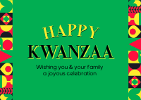 Celebrate Kwanzaa Postcard Image Preview