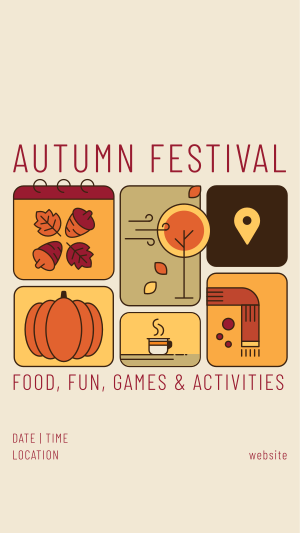 Fall Festival Calendar Facebook story