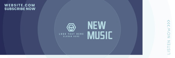 New Music Button Twitter Header Design