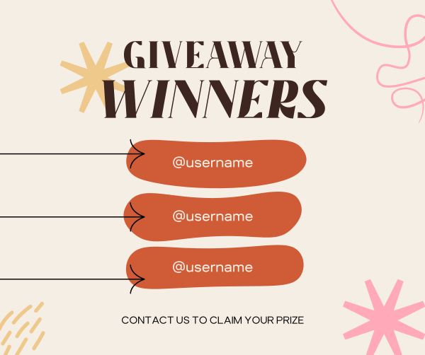 Congratulations Giveaway Winners Facebook Post Design Image Preview