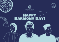 Harmony Day Celebration Postcard Design
