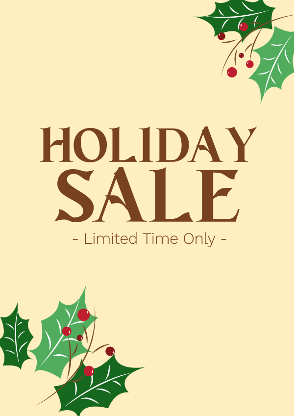 Holiday Sale Flyer Design Image Preview