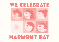 Tiled Harmony Day Postcard Design
