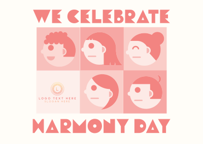 Tiled Harmony Day Postcard Image Preview