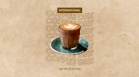 Hot Coffee Day Facebook Event Cover Design