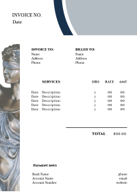 Lady Justice Attorney Invoice Image Preview