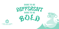 Dare To Be Bold Twitter Post Design