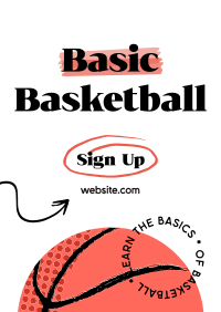 Retro Basketball Poster Design