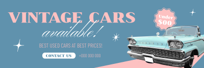 Vintage Cars Available Twitter header (cover) Image Preview
