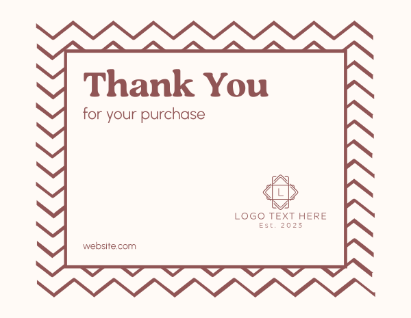 Ethnic Zigzag Thank You Card Design Image Preview