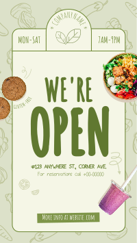 Vegan Monoline  Now Open Instagram Story Design