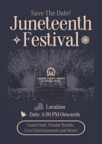 Retro Juneteenth Festival Poster Image Preview