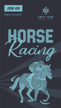 Vintage Horse Racing Instagram Reel Image Preview